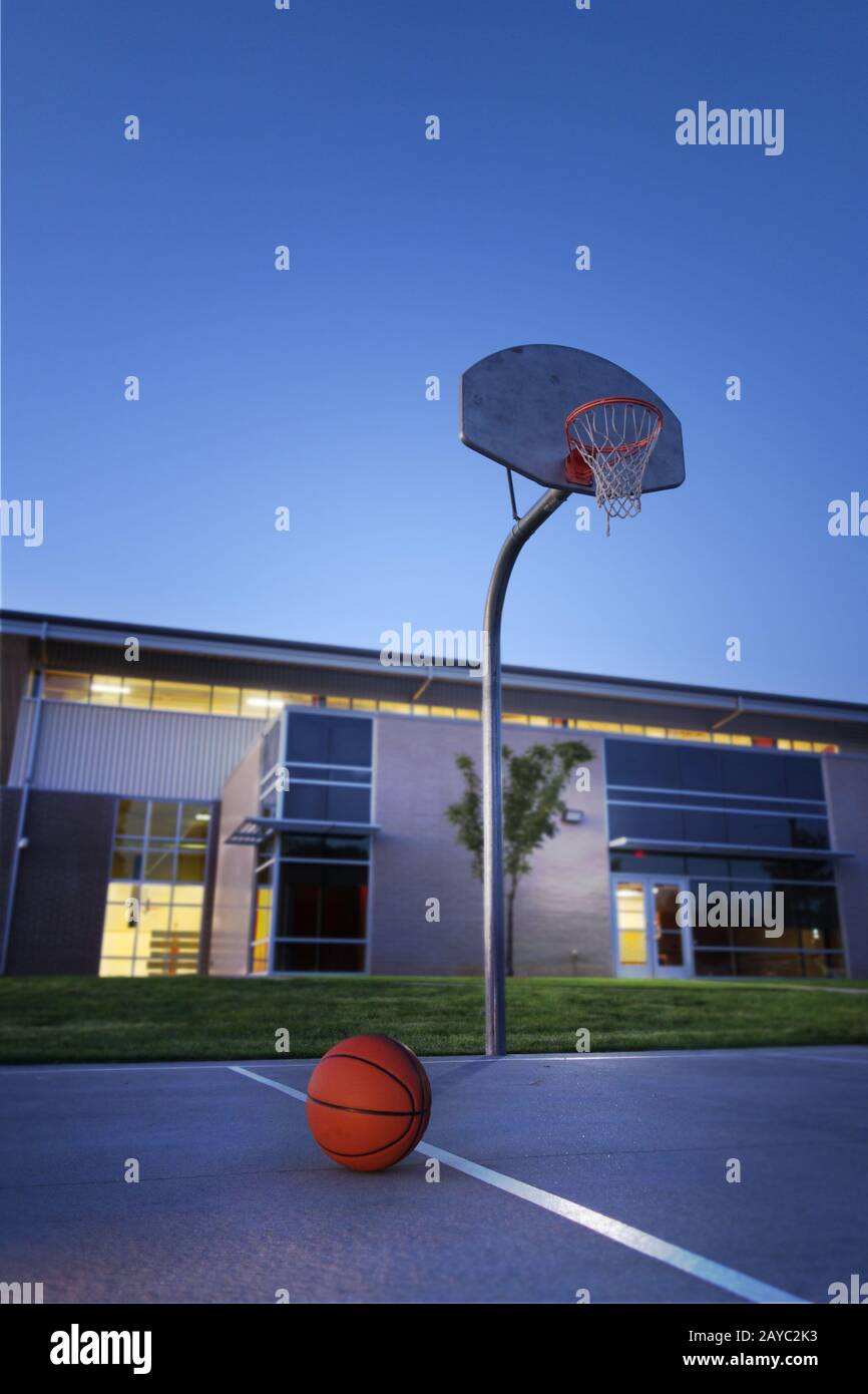 Campo da pallacanestro all'Halifax Park di Raleigh Foto Stock