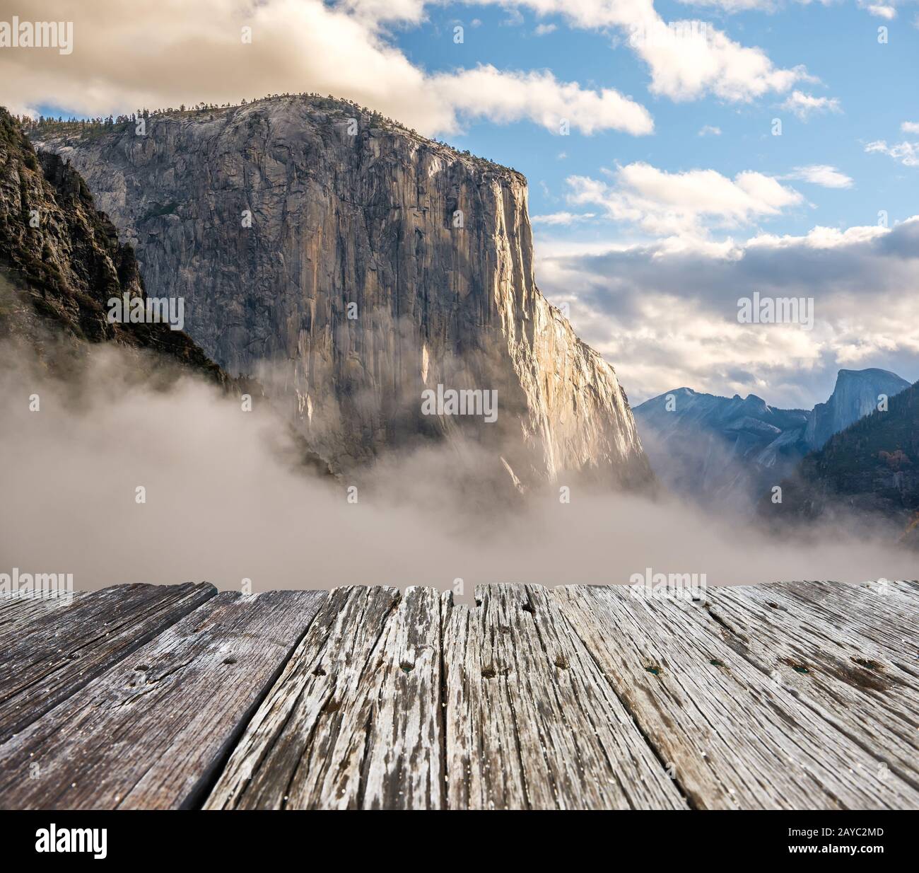 El Capitan rock nel Parco Nazionale di Yosemite Foto Stock