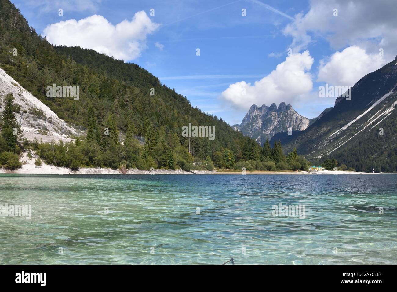 Lago Raibl o Lago Predil Foto Stock