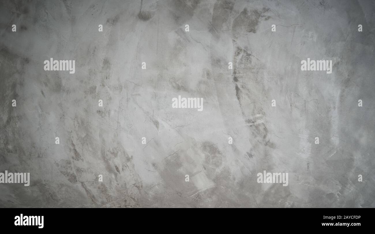 Pavimento di cemento vuoto e muro di calcestruzzo Foto Stock