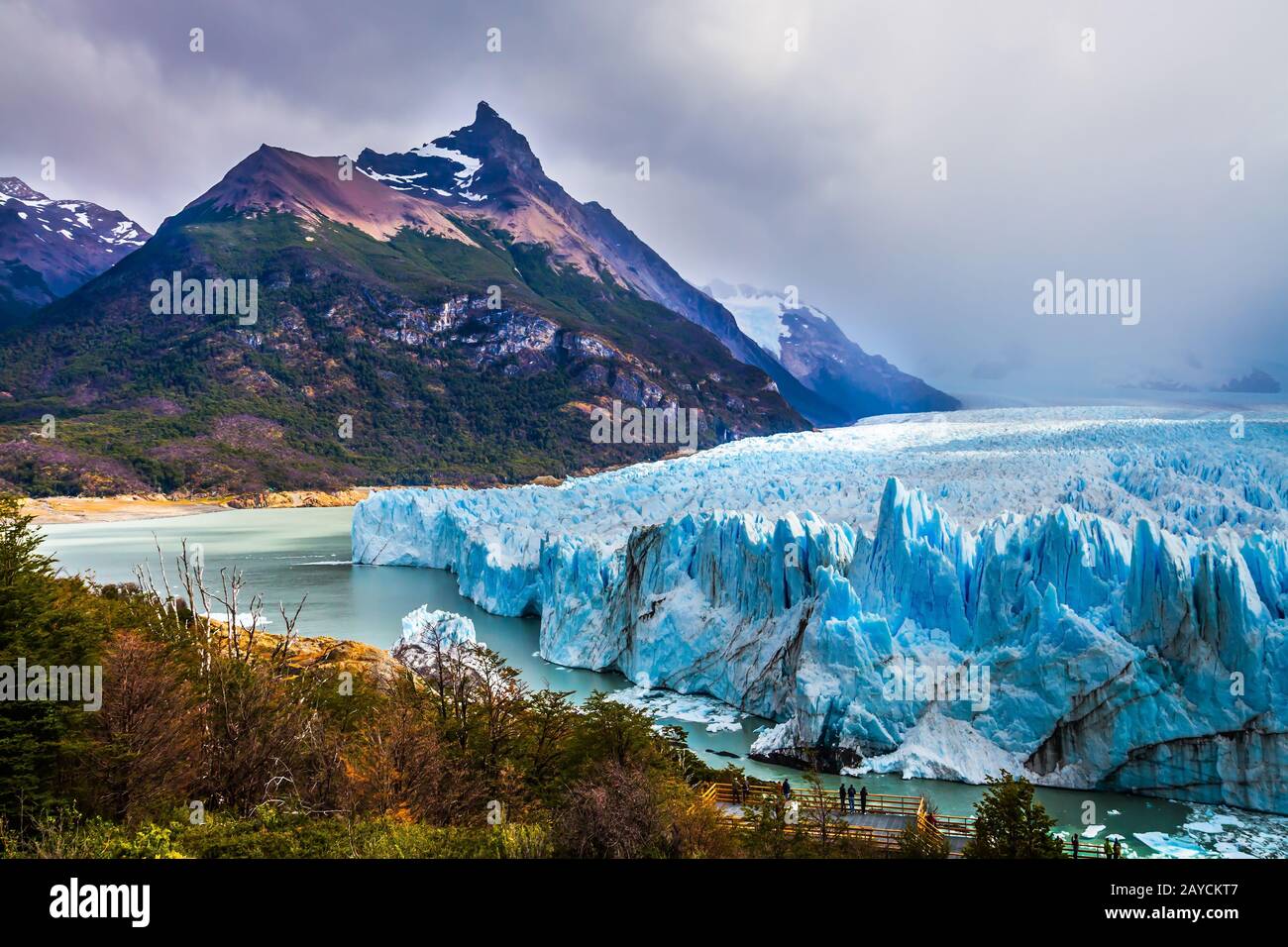 Il ghiacciaio Perito Moreno in Patagonia Foto Stock