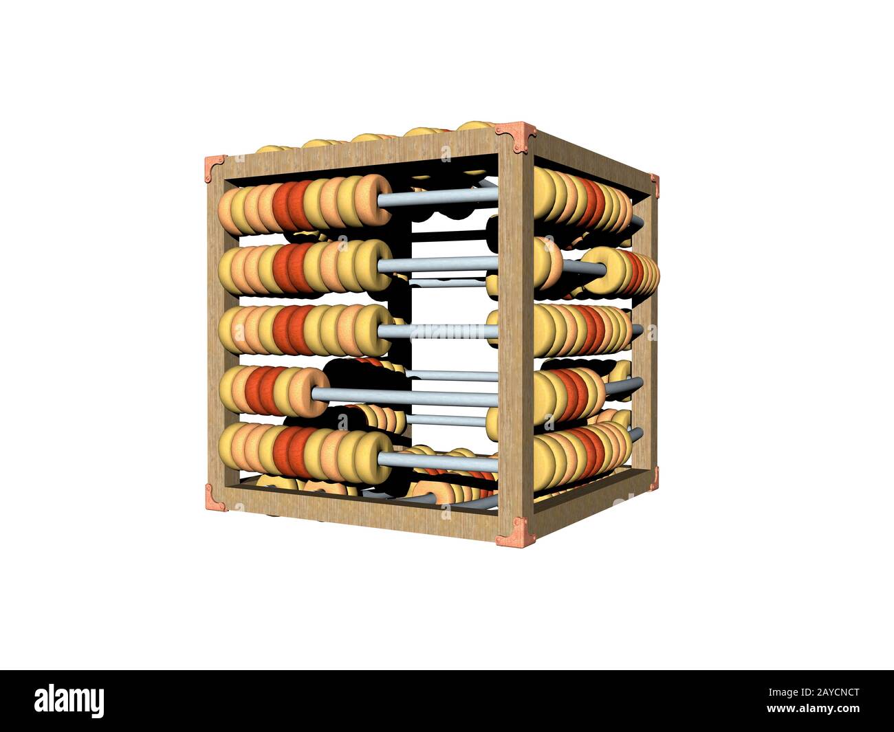 Cubo di Abacus per contare e giocare Foto Stock