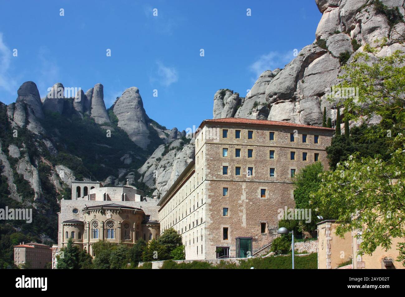 Abbazia di Santa Maria de Montserrat, Catalogna, Spagna. Foto Stock