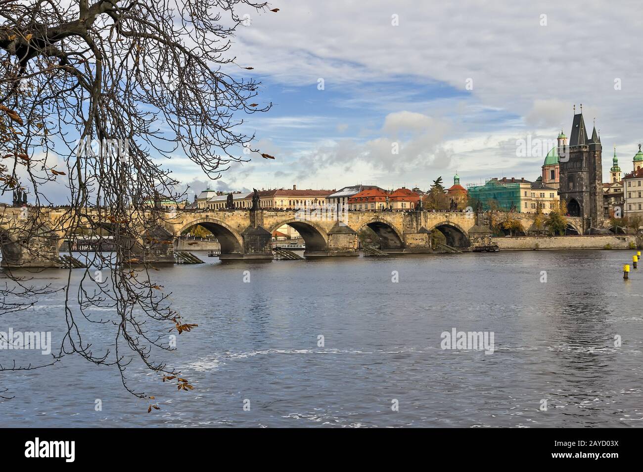 Charles Bridge, Praga Foto Stock