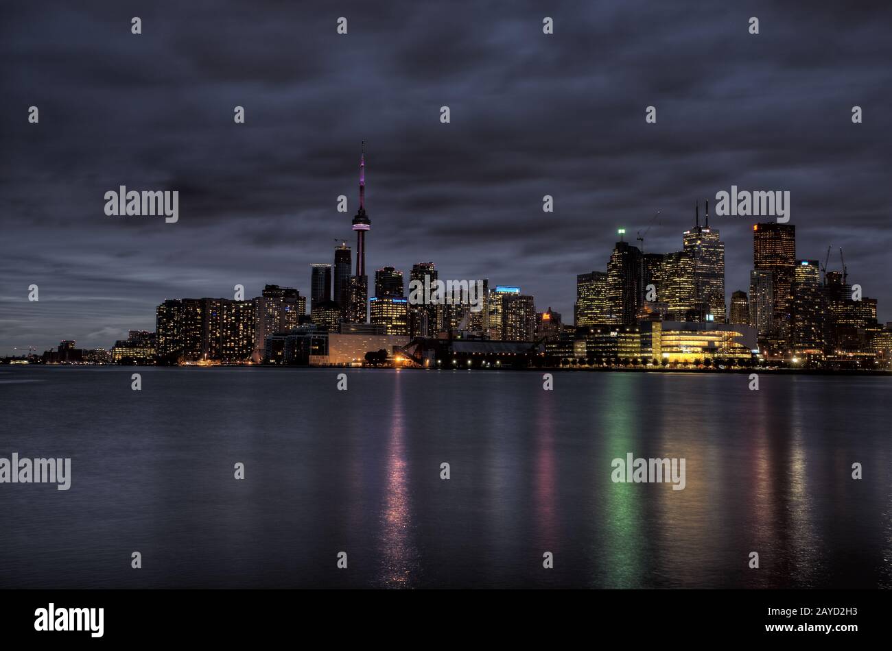 Night Shot Toronto City Foto Stock