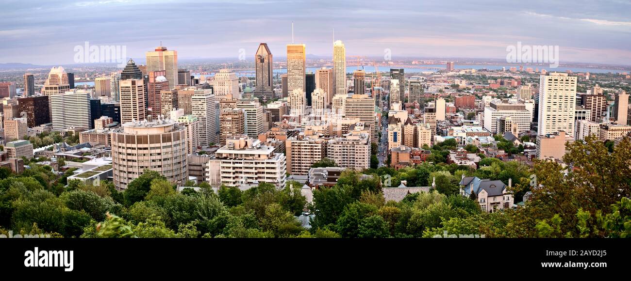 Foto panoramica della città di Montreal Foto Stock