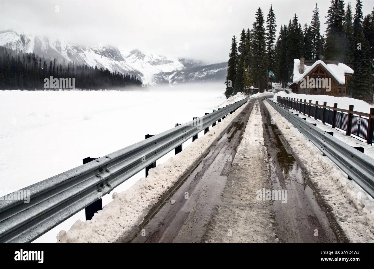 Emerald Lake Lodge Foto Stock