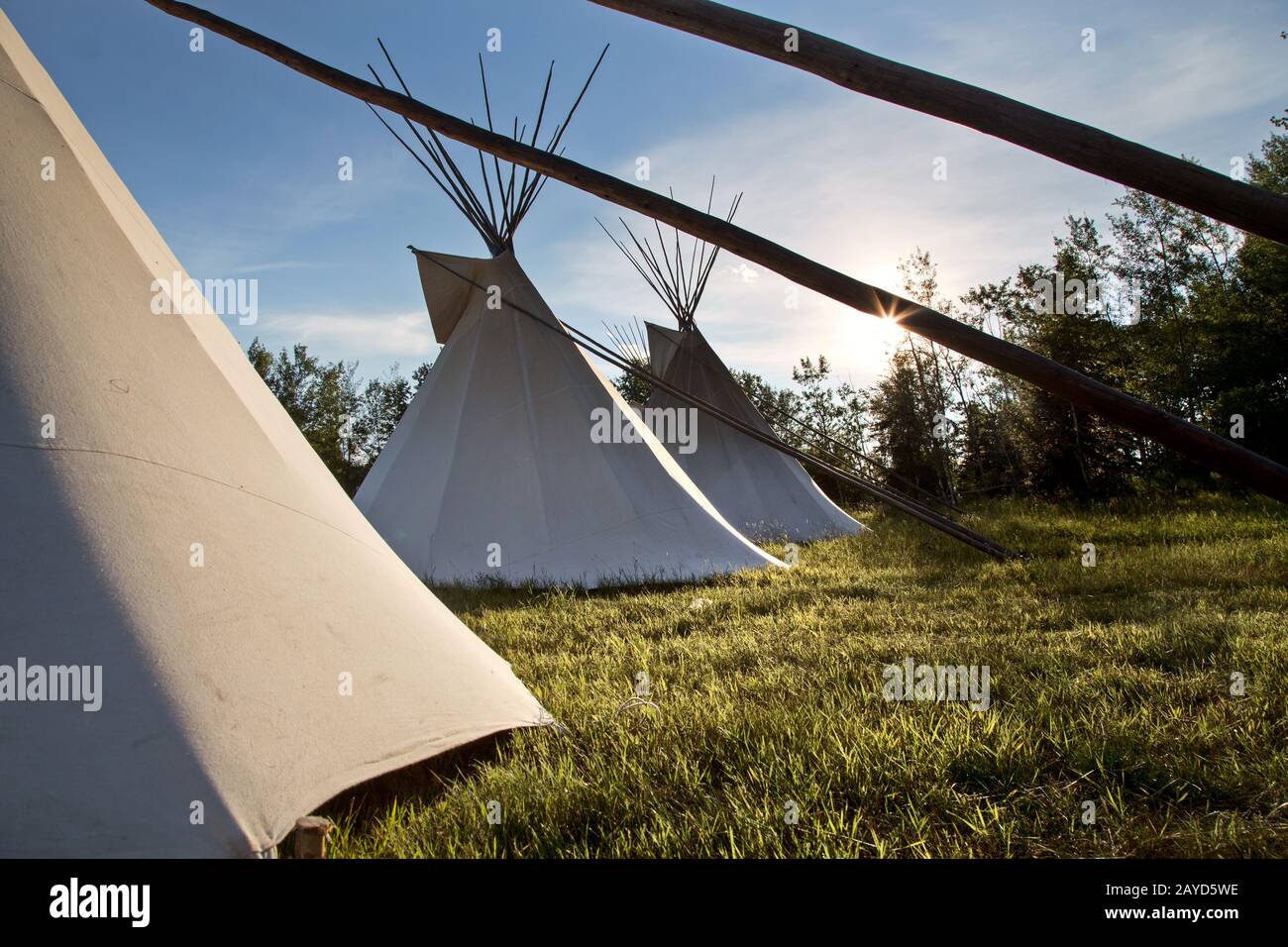 Prima Nazione Teepee Foto Stock