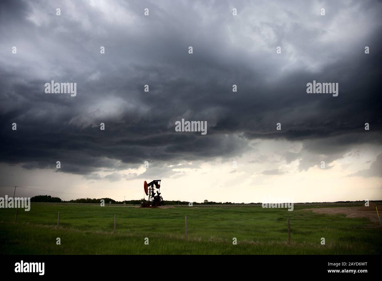 Martinetto per pompa per giacimento olio Storm Foto Stock