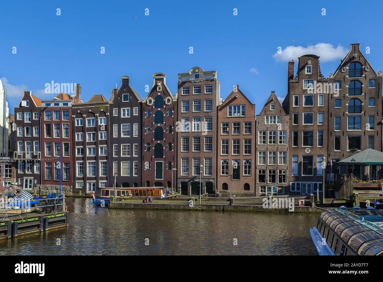 Le case da ballo del Damrak, Amsterdam Foto Stock