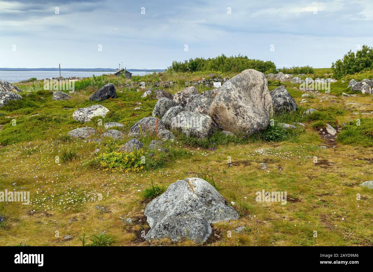Grande isola di Zayatsky, Russia Foto Stock