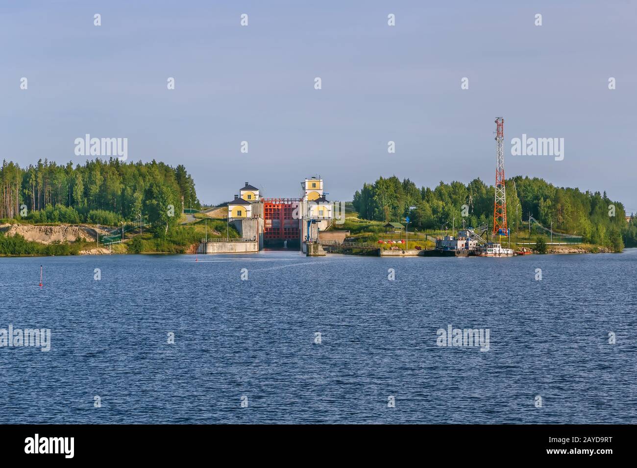 Gateway sul lago Shawan, Russia Foto Stock