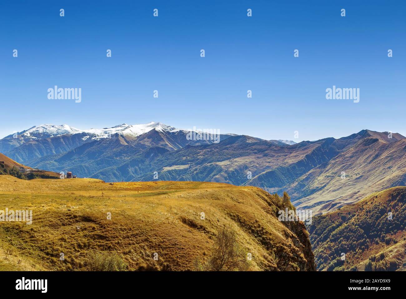 Paesaggio di montagna in Georgia Foto Stock