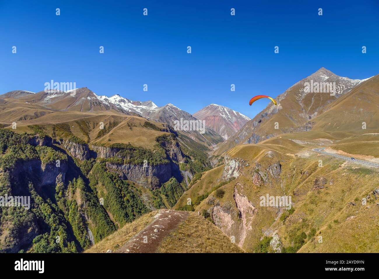 Paesaggio di montagna in Georgia Foto Stock