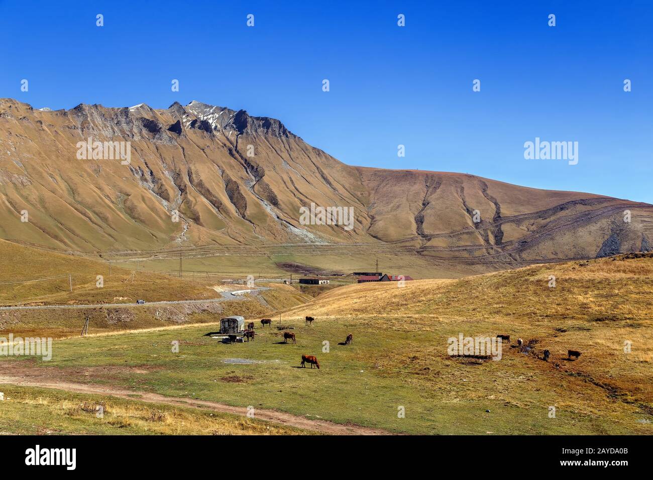 Paesaggio di montagna in Georgia Foto Stock