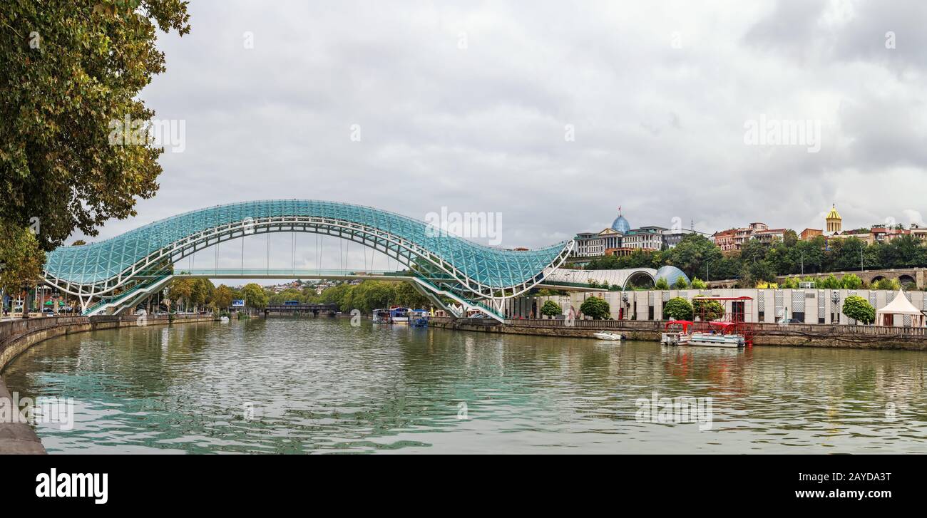 Fiume Kura a Tbilisi, Georgia Foto Stock