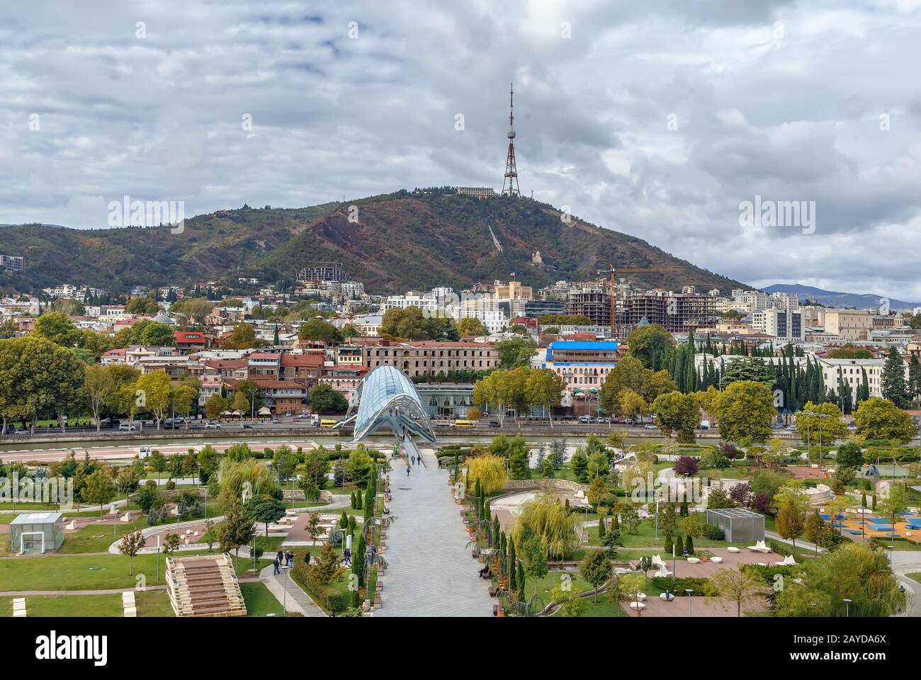 Vista di Tbilisi, Georgia Foto Stock