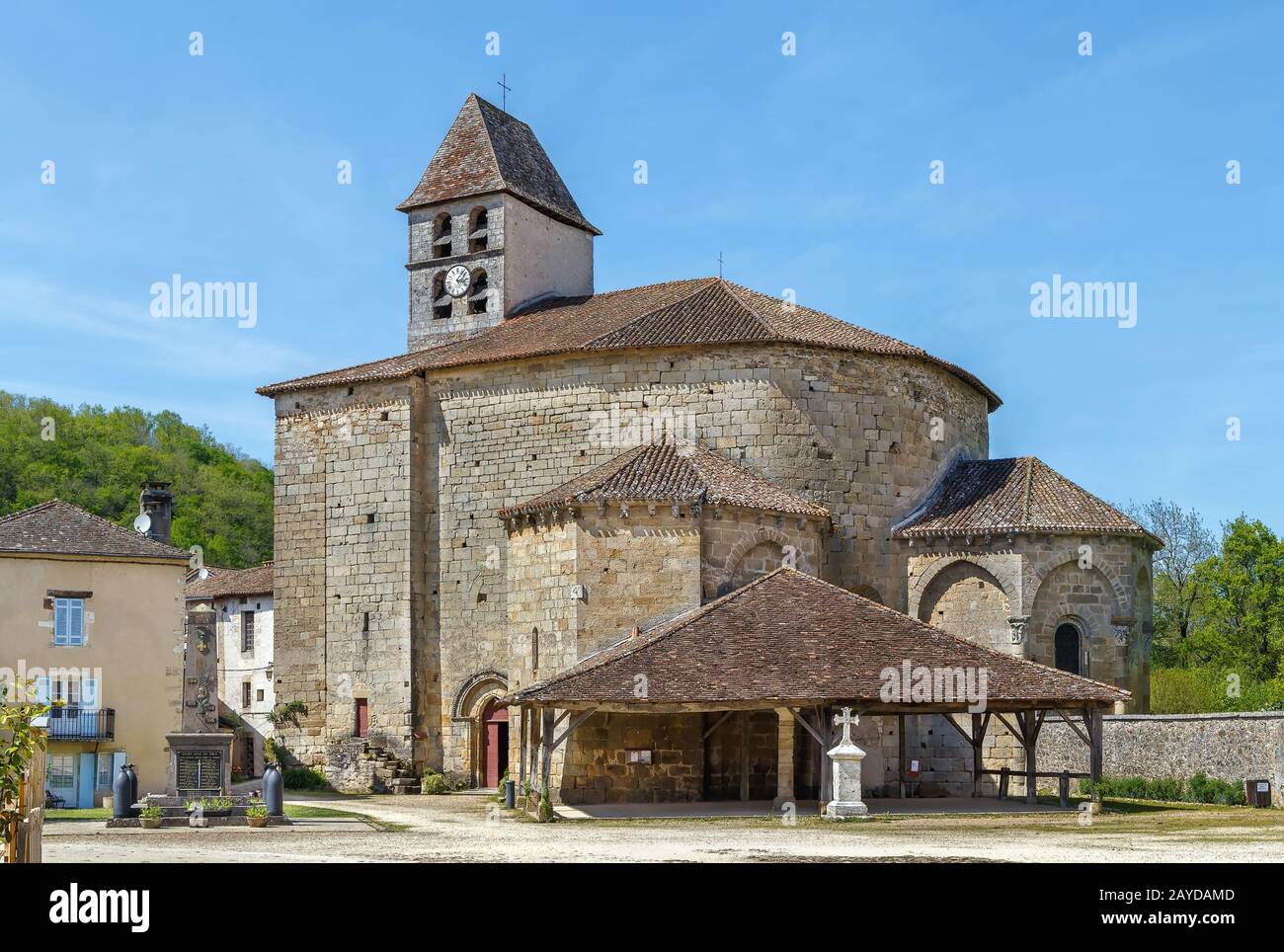 Chiesa di San Giovanni Battista, Saint-Jean-de-Cole, Francia Foto Stock