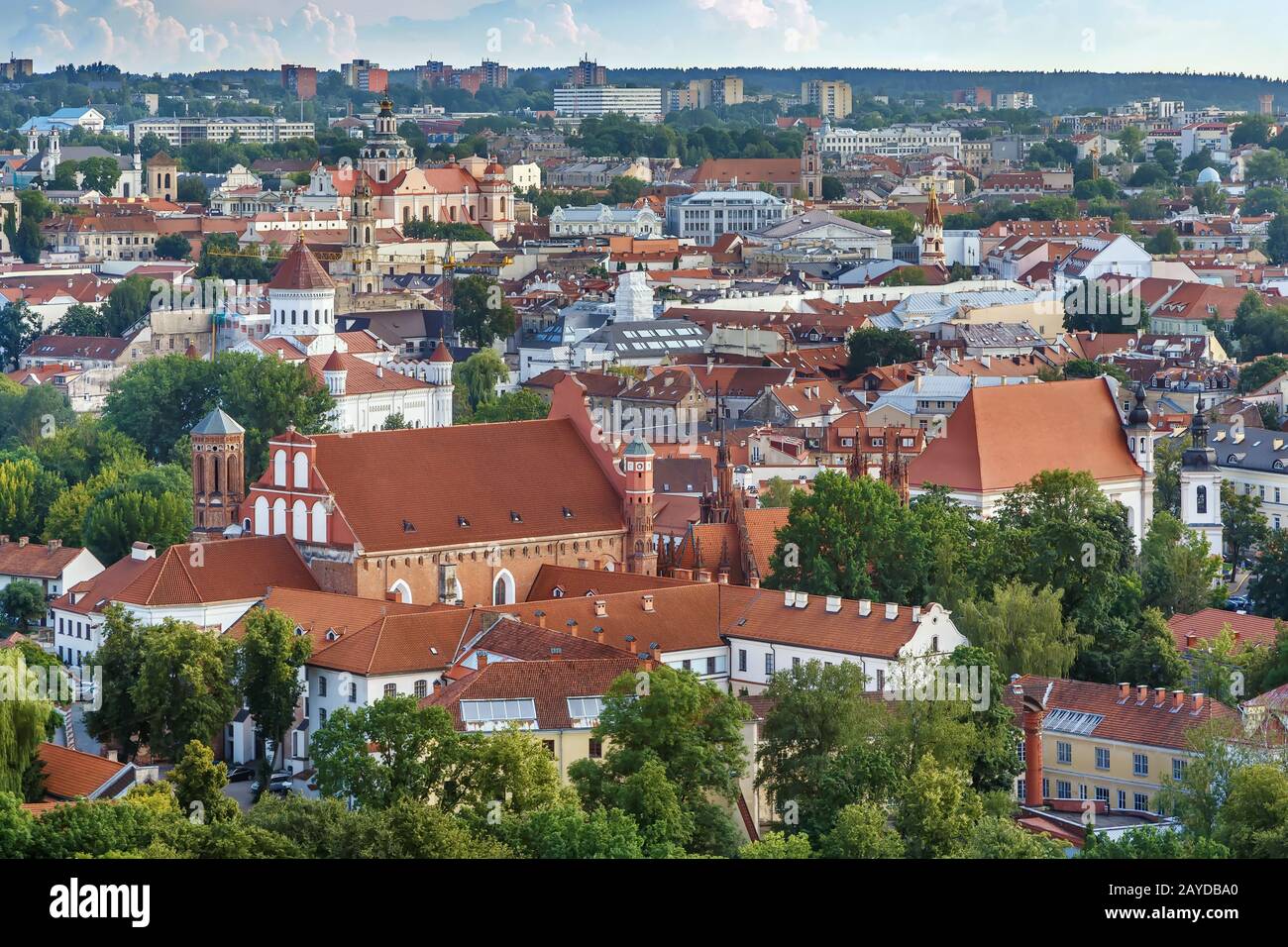 Vista di Vilnius, Lituania Foto Stock