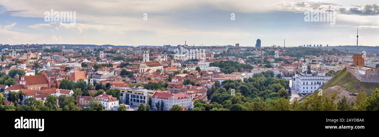 Vista di Vilnius, Lituania Foto Stock