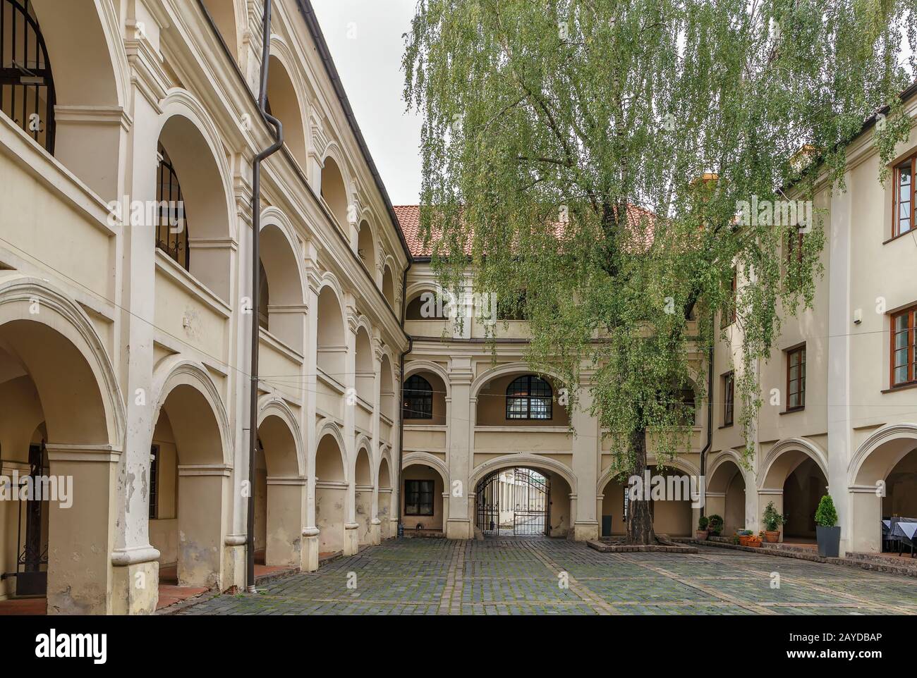 Alumnatas Courtyard, Vilnius, Lituania Foto Stock