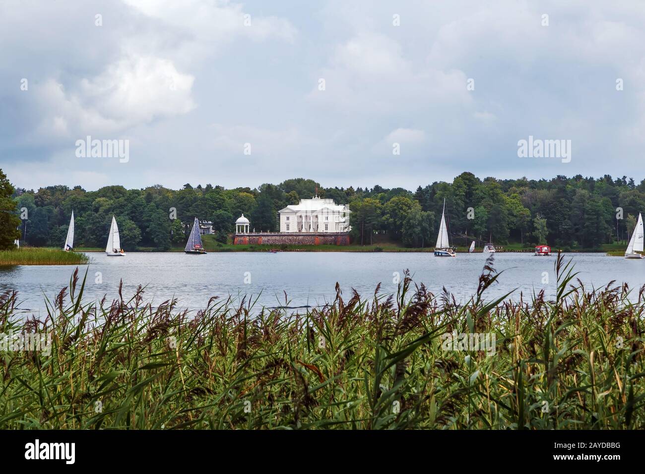 Lago di Galve, Trakai, Lituania Foto Stock