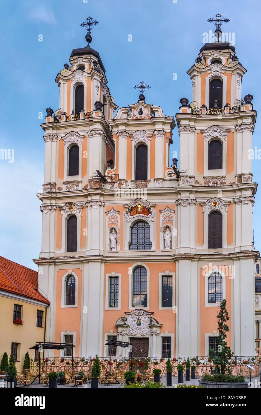 Chiesa di Santa Caterina, Vilnius, Lituania Foto Stock