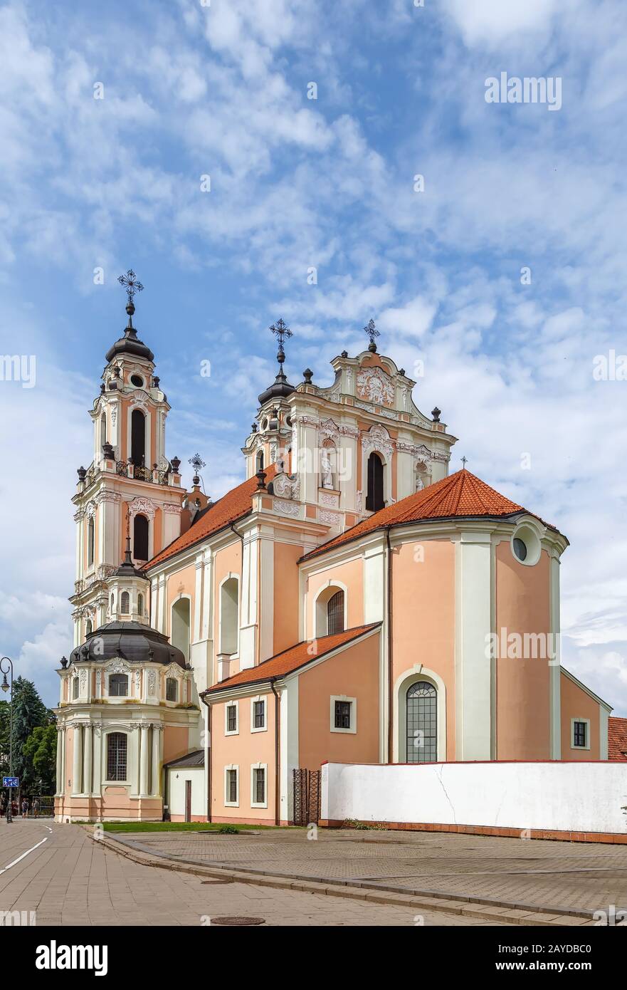 Chiesa di Santa Caterina, Vilnius, Lituania Foto Stock