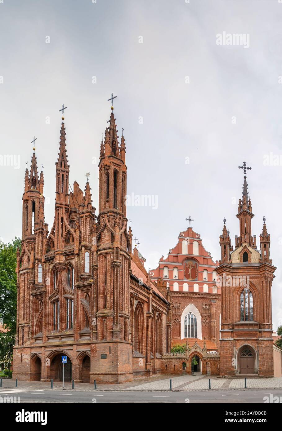 Chiesa di Sant'Anna, Vilnius, Lituania Foto Stock