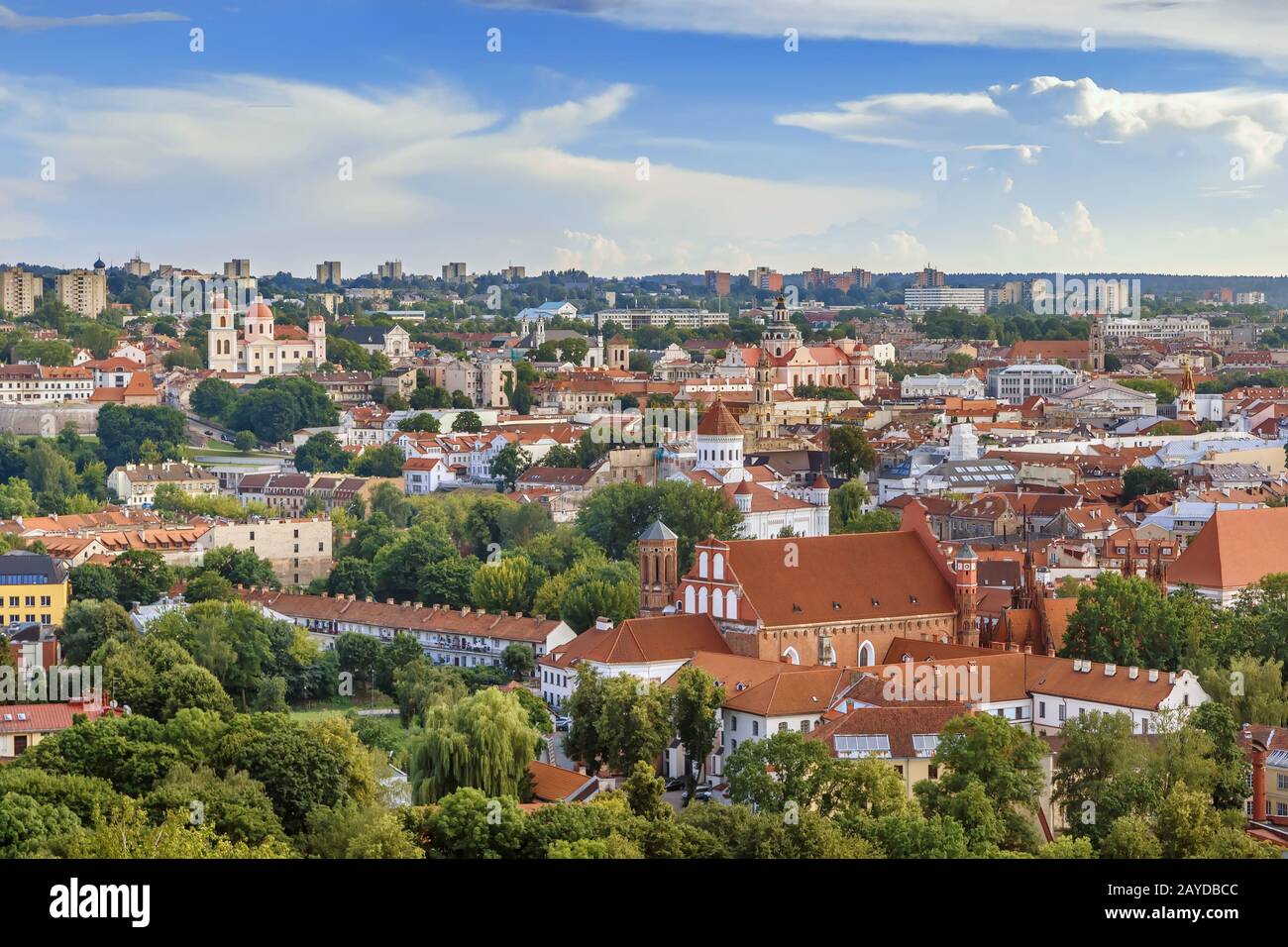 Vista di Vilnius, Lituania Foto Stock