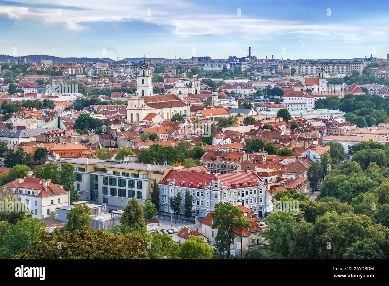 Vista di Vilnius, Lituania Foto Stock