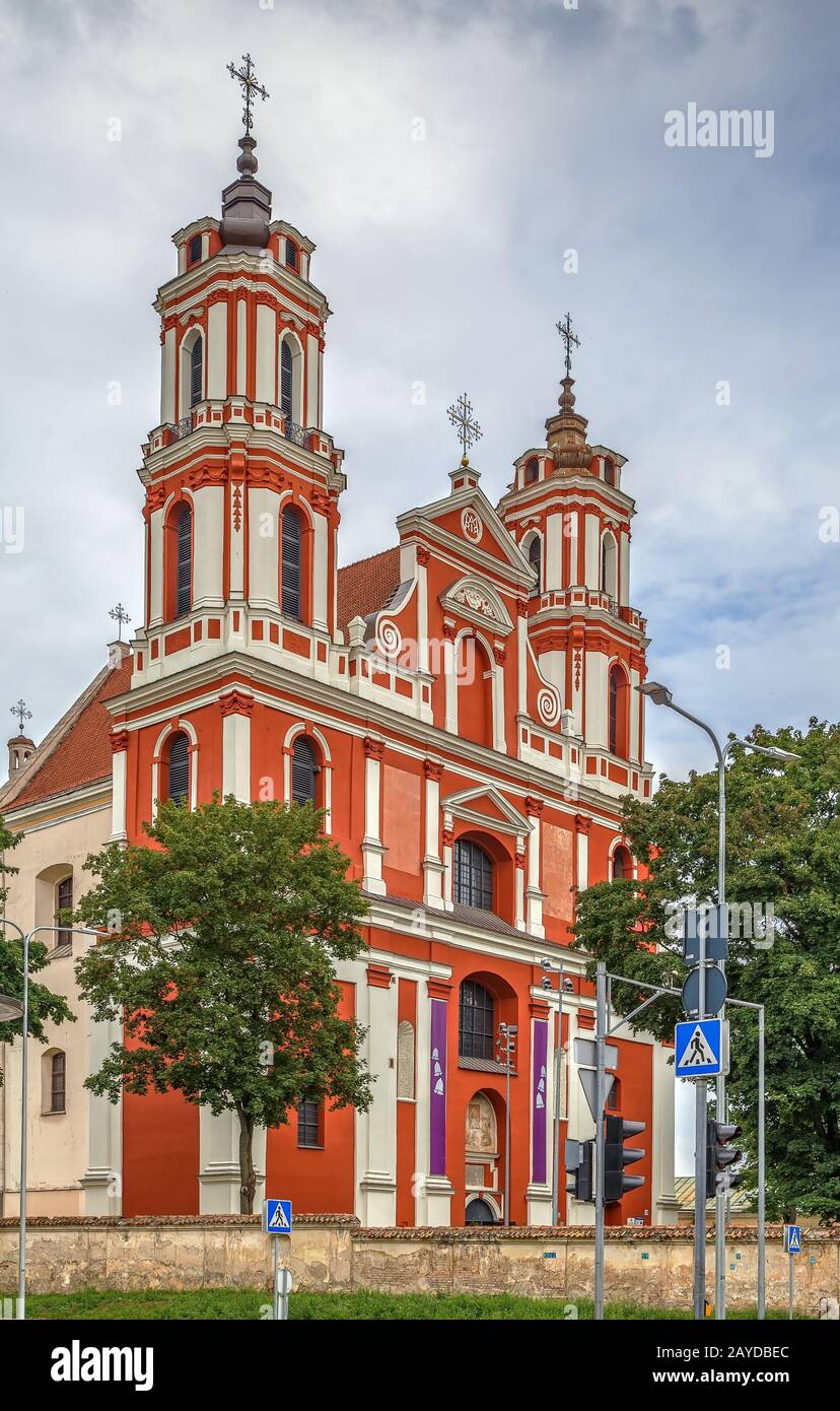 Chiesa di San Giacobbe e Filippo, Vilnius, Lituania Foto Stock