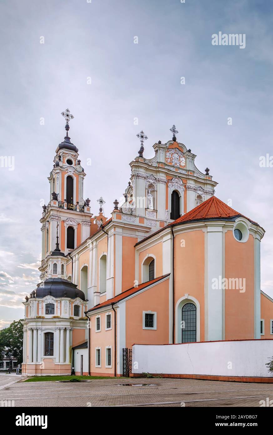 Chiesa di Santa Caterina, Vilnius, Lituania Foto Stock