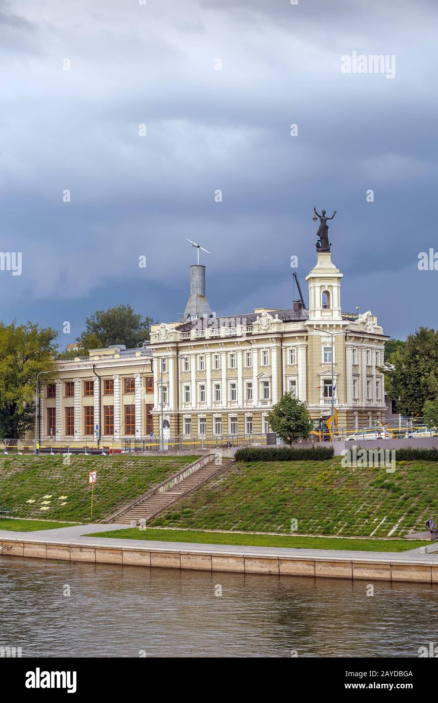 Argine del fiume Vilia, Vilnius Foto Stock