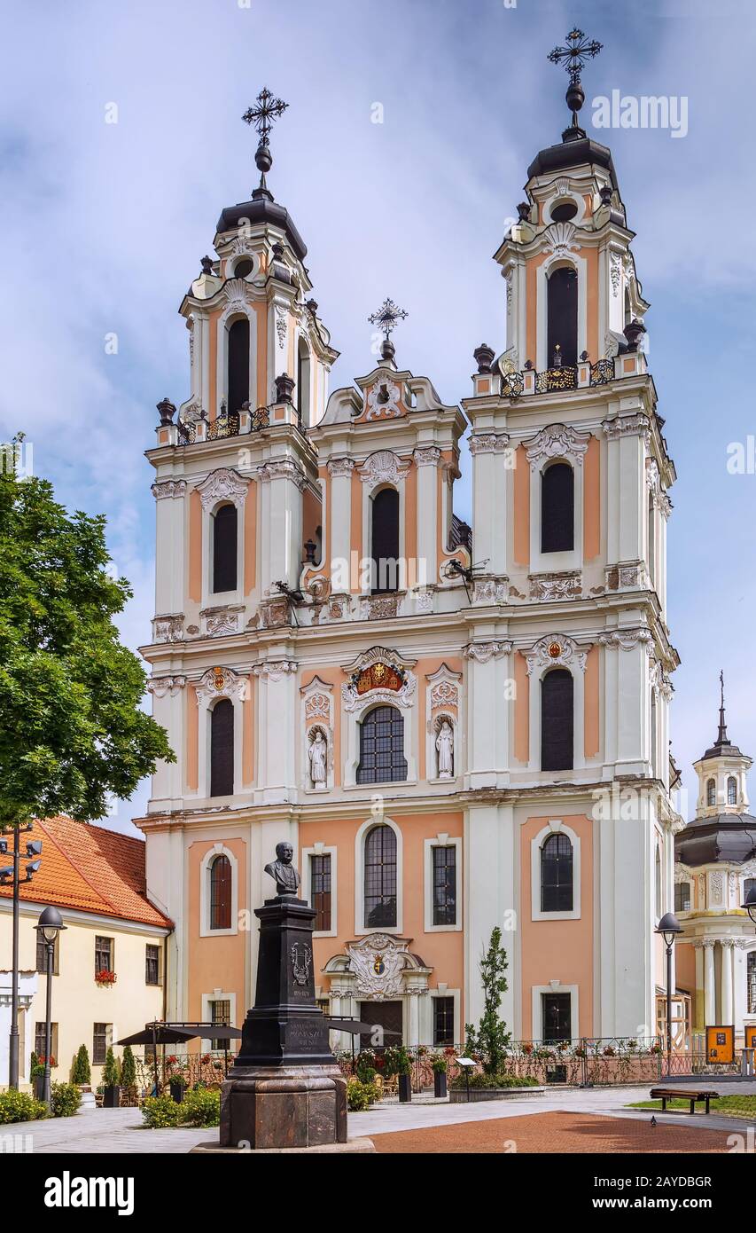 Chiesa di Santa Caterina, Vilnius, Lituania Foto Stock