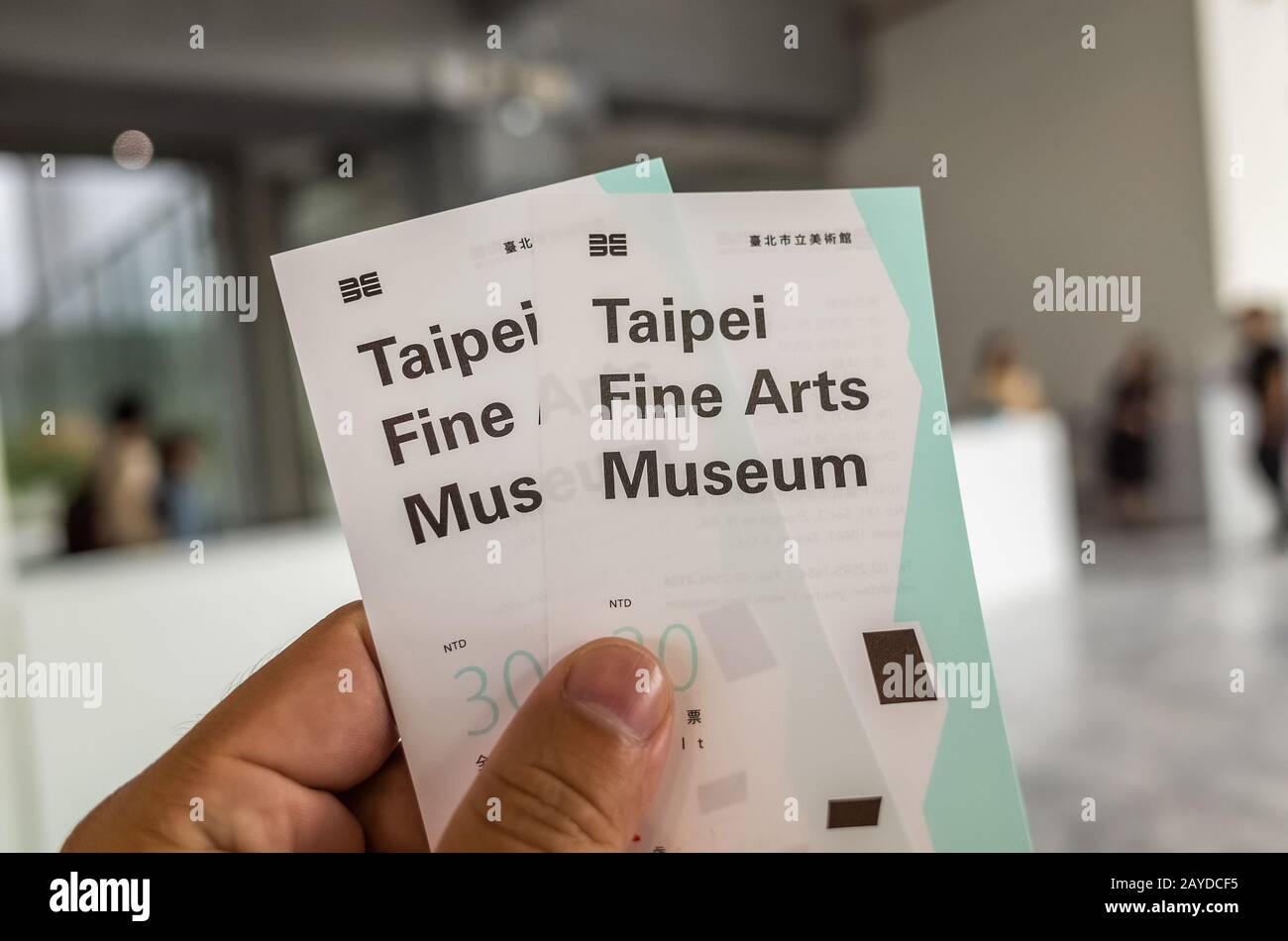 Biglietti per il Museo delle Belle Arti di Taipei Foto Stock