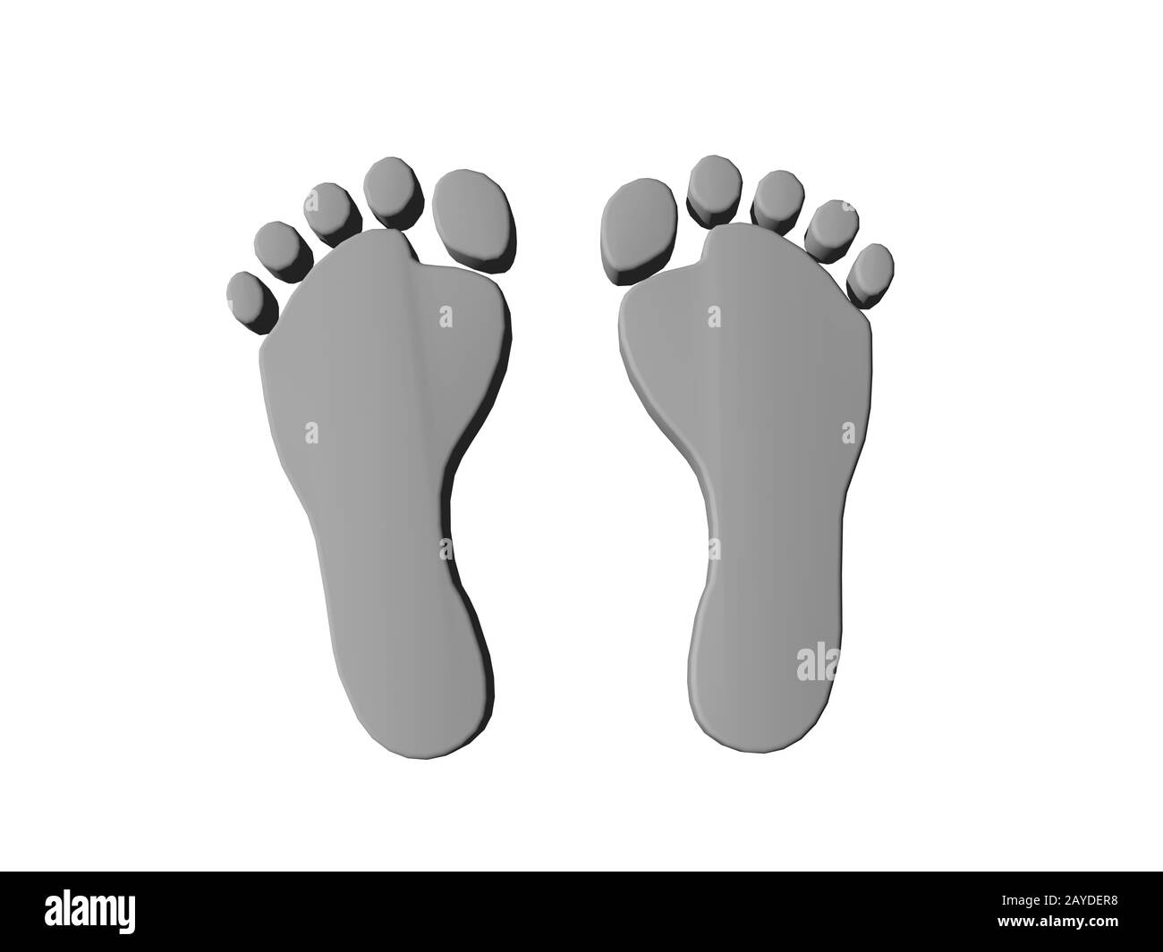 Footprint come simbolo Foto Stock