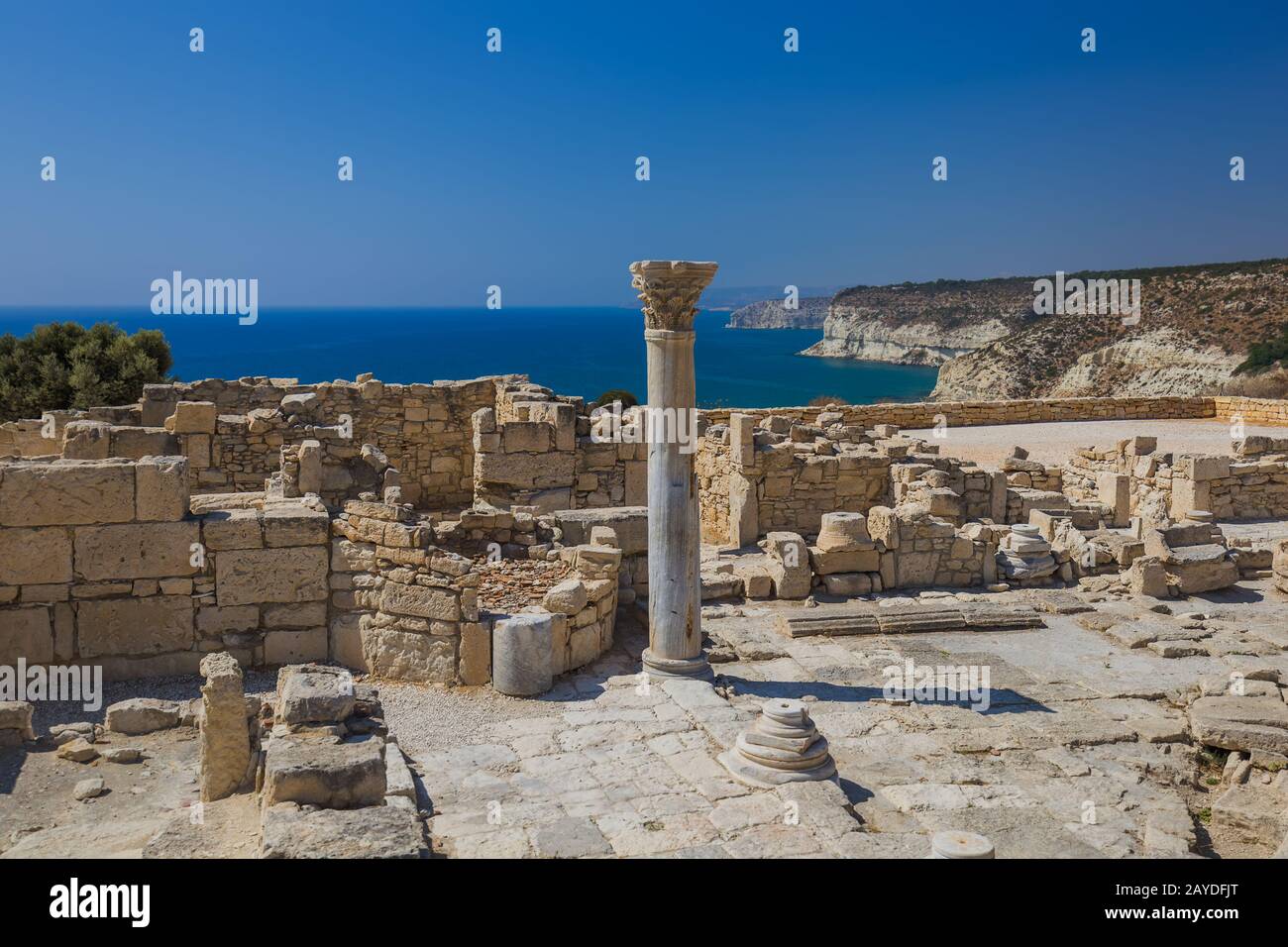 Antico sito archeologico di Kourion a Limassol Cipro Foto Stock