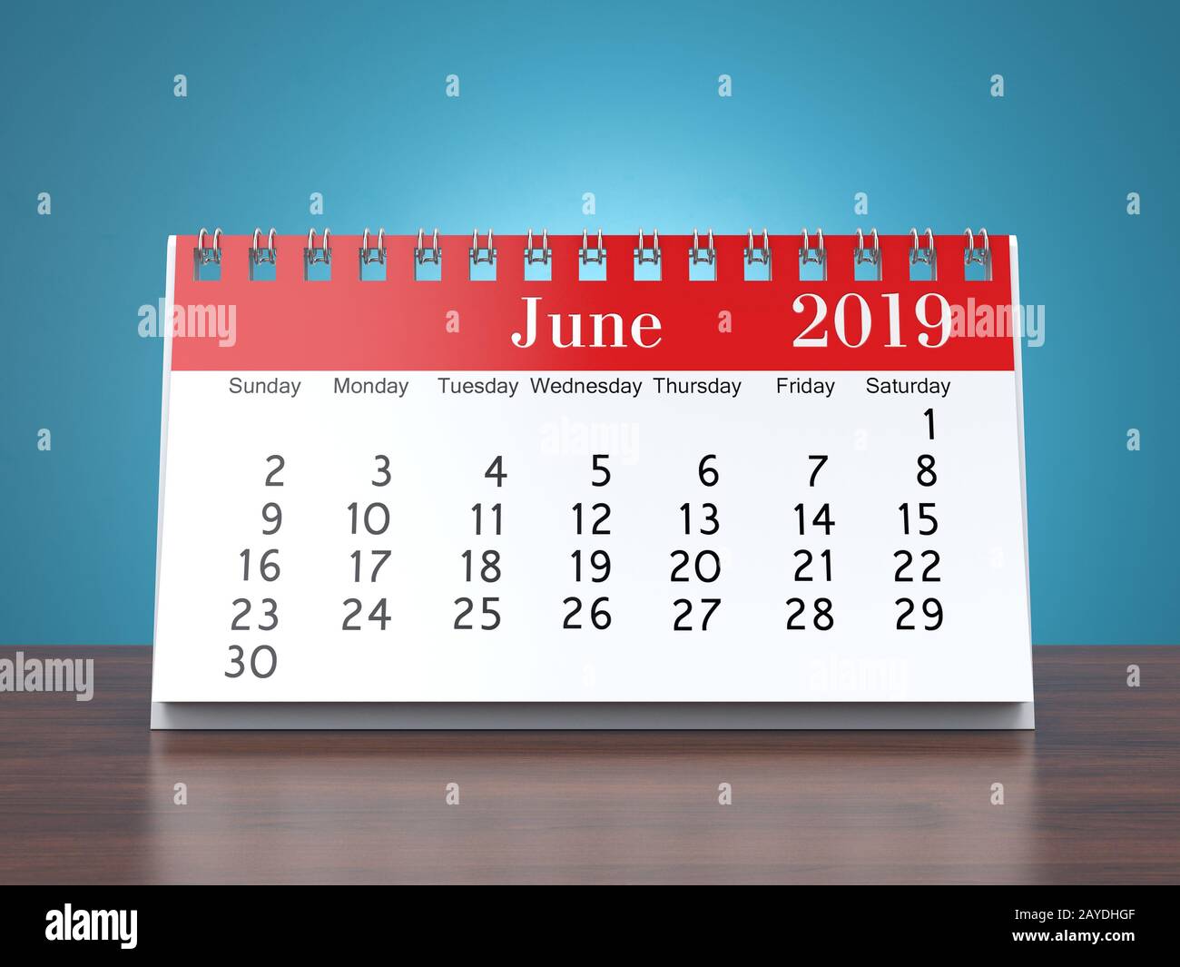 3D rendering calendario Foto Stock