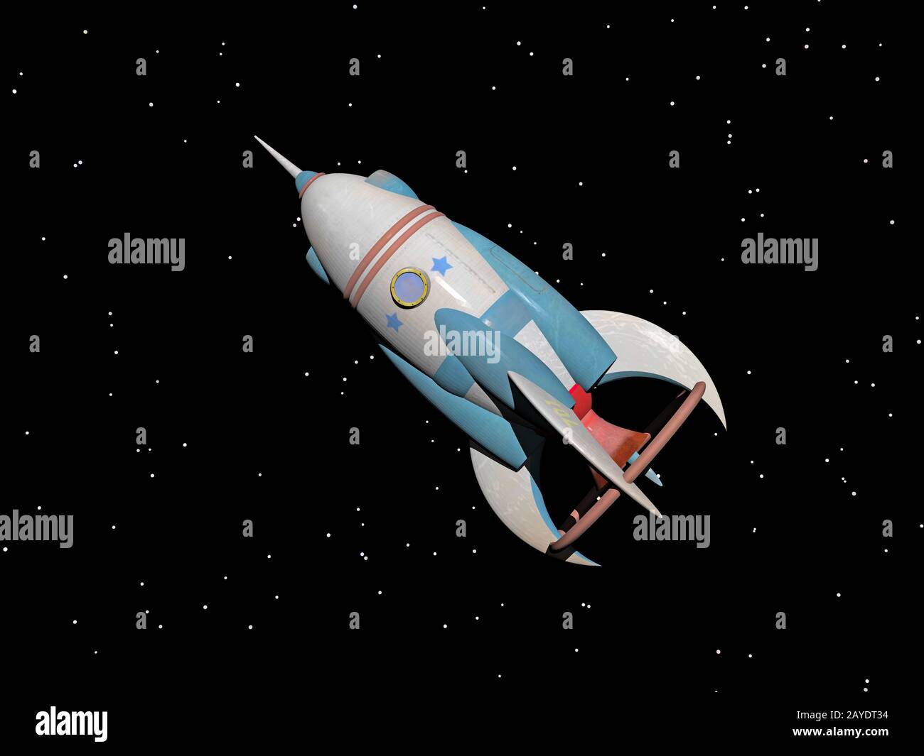 Astronave nello spazio Foto Stock