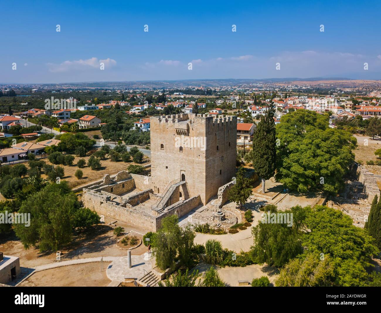 Castello di Kolossi - Limassol Cipro - veduta aerea Foto Stock