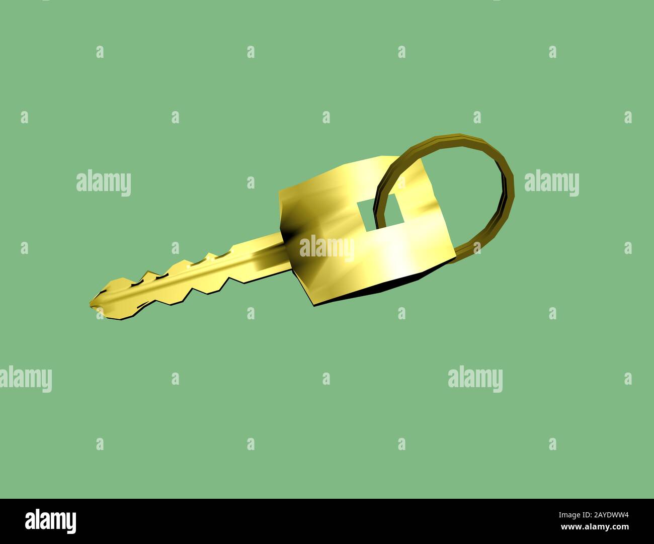 chiave d'oro sul ring Foto Stock