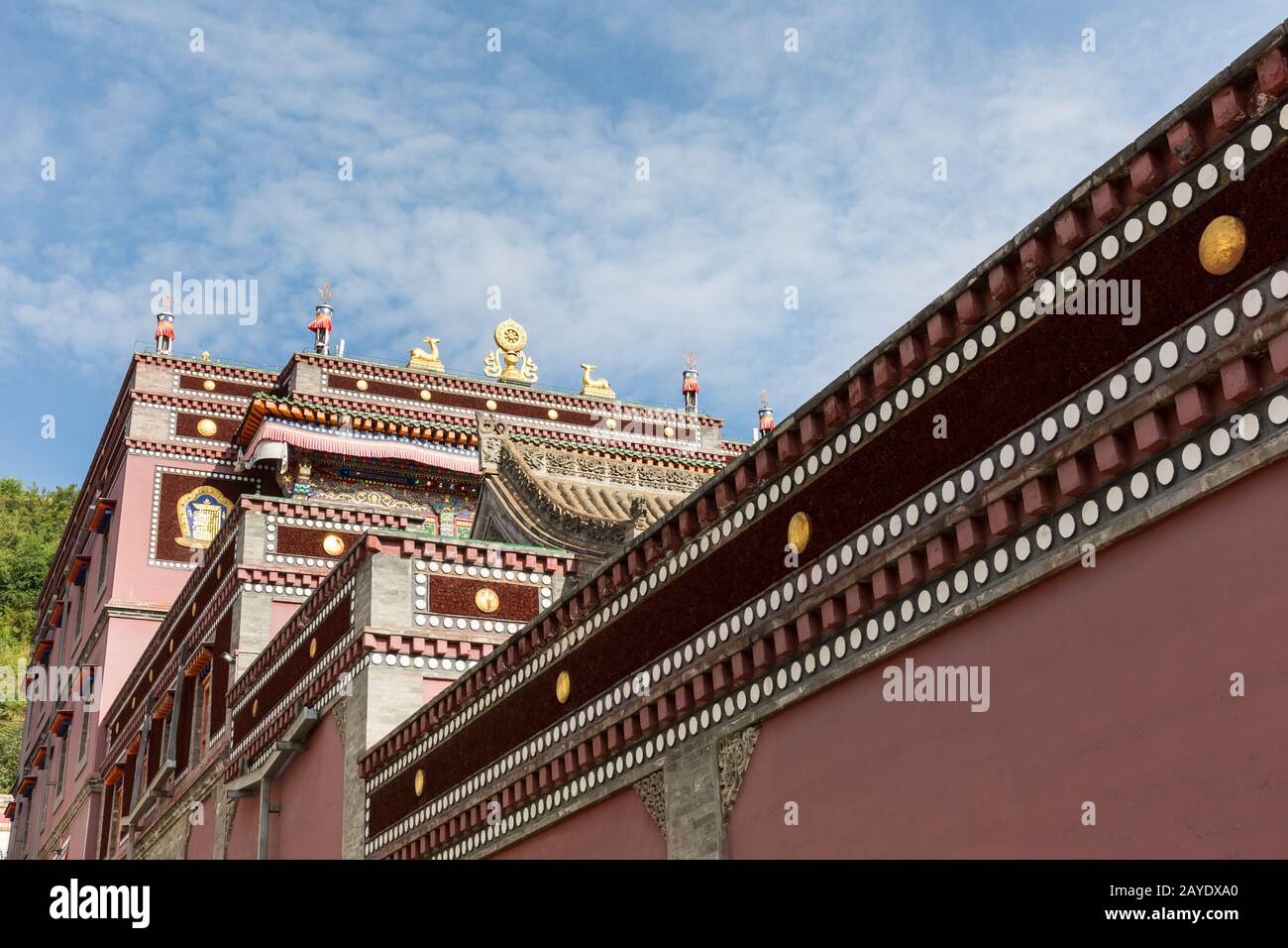 architettura buddista tibetana nel monastero di kumbum Foto Stock