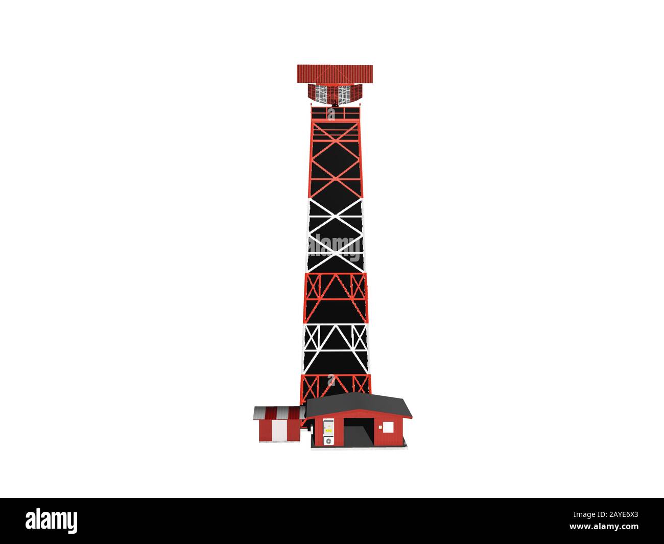 Torre radar all'aeroporto Foto Stock