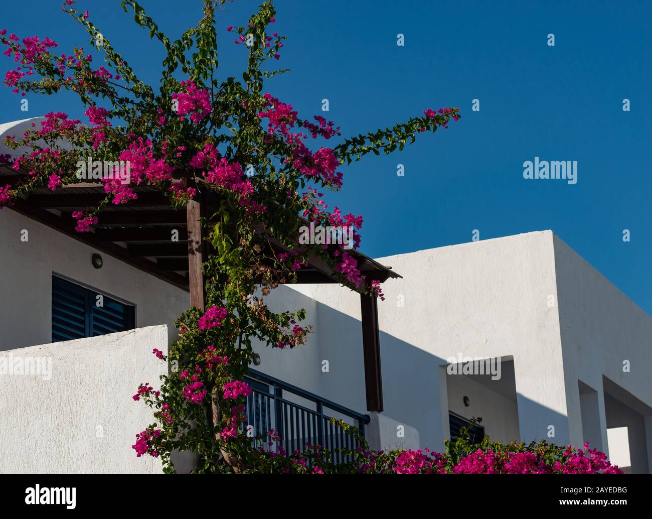 Dettagli di architettura delle case greche sull'isola di Kos Grecia Foto Stock