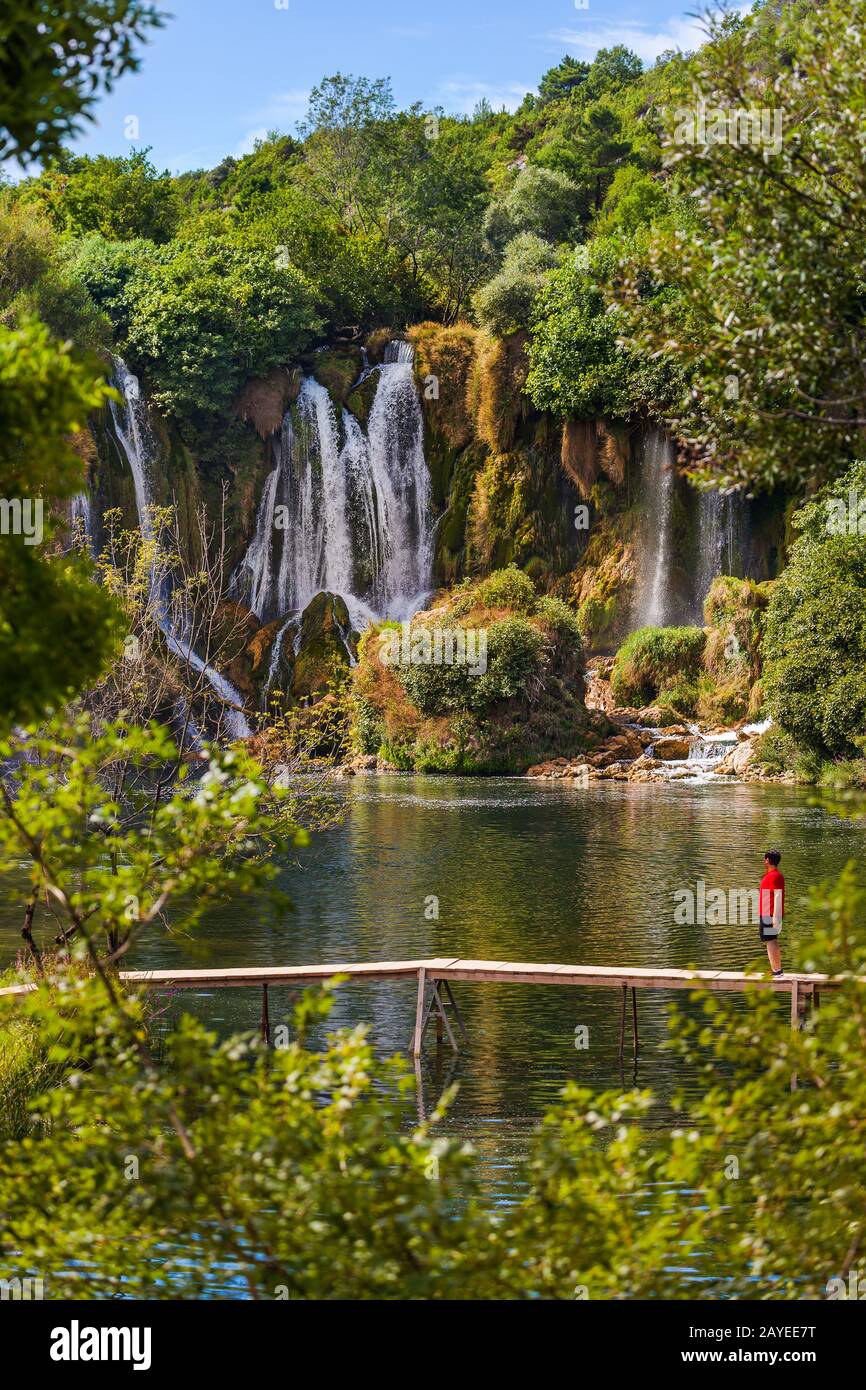 Cascate di Kravice in Bosnia ed Erzegovina Foto Stock