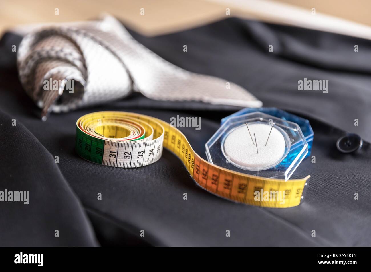 Giacca e cravatta dettaglio Foto Stock