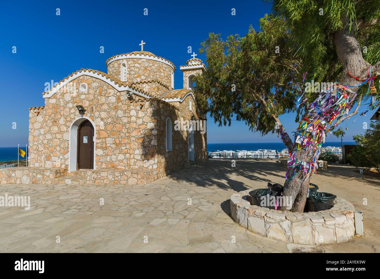 La Chiesa di Profitis Elias si trova a Protaras Cipro Foto Stock