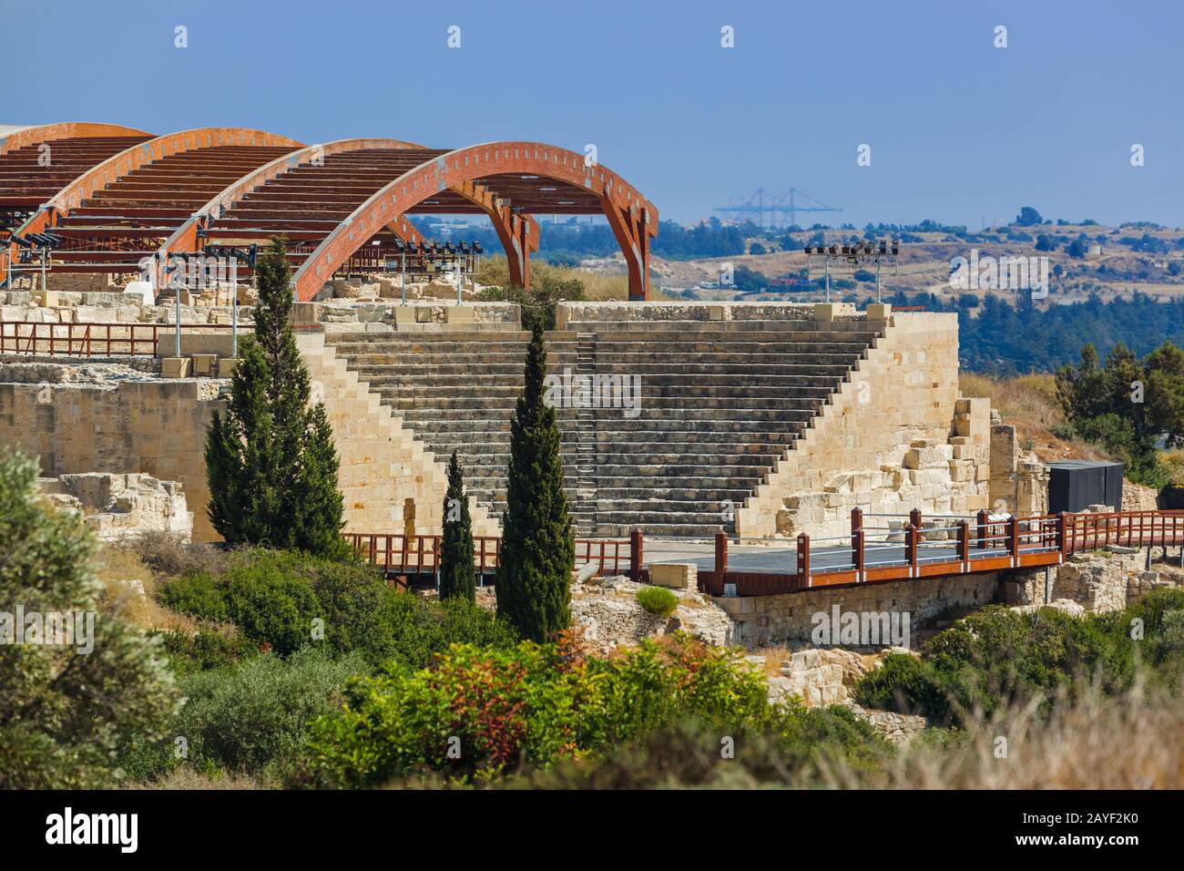 Antico sito archeologico di Kourion a Limassol Cipro Foto Stock