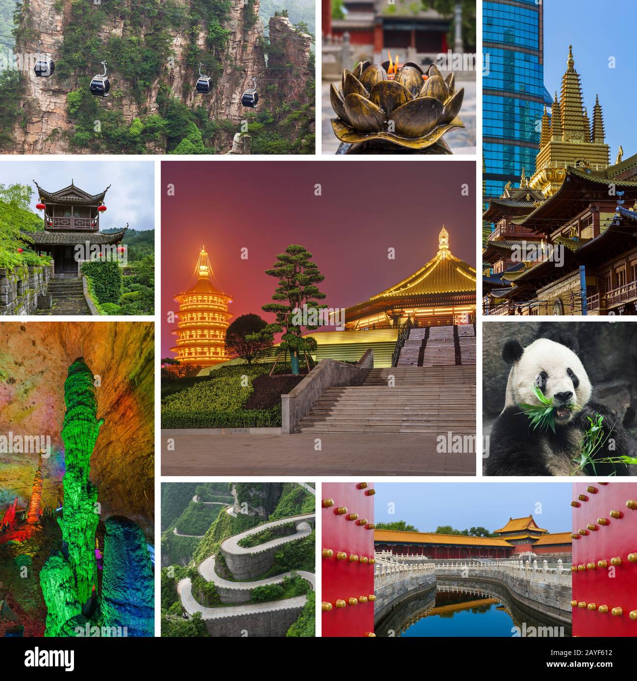 Collage di immagini della Cina (le mie foto) Foto Stock